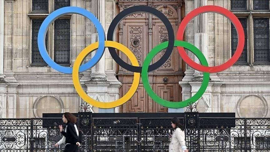 Biểu tượng Olympic tại Paris, Pháp. (Ảnh: AA)
