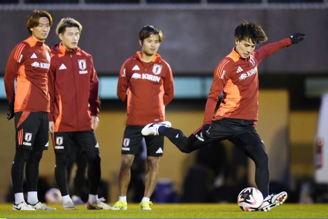 Đội tuyển Bóng đá nam Quốc gia Nhật Bản tập luyện ở Narashino thuộc tỉnh Chiba, gần Tokyo. (Nguồn: Kyodo)