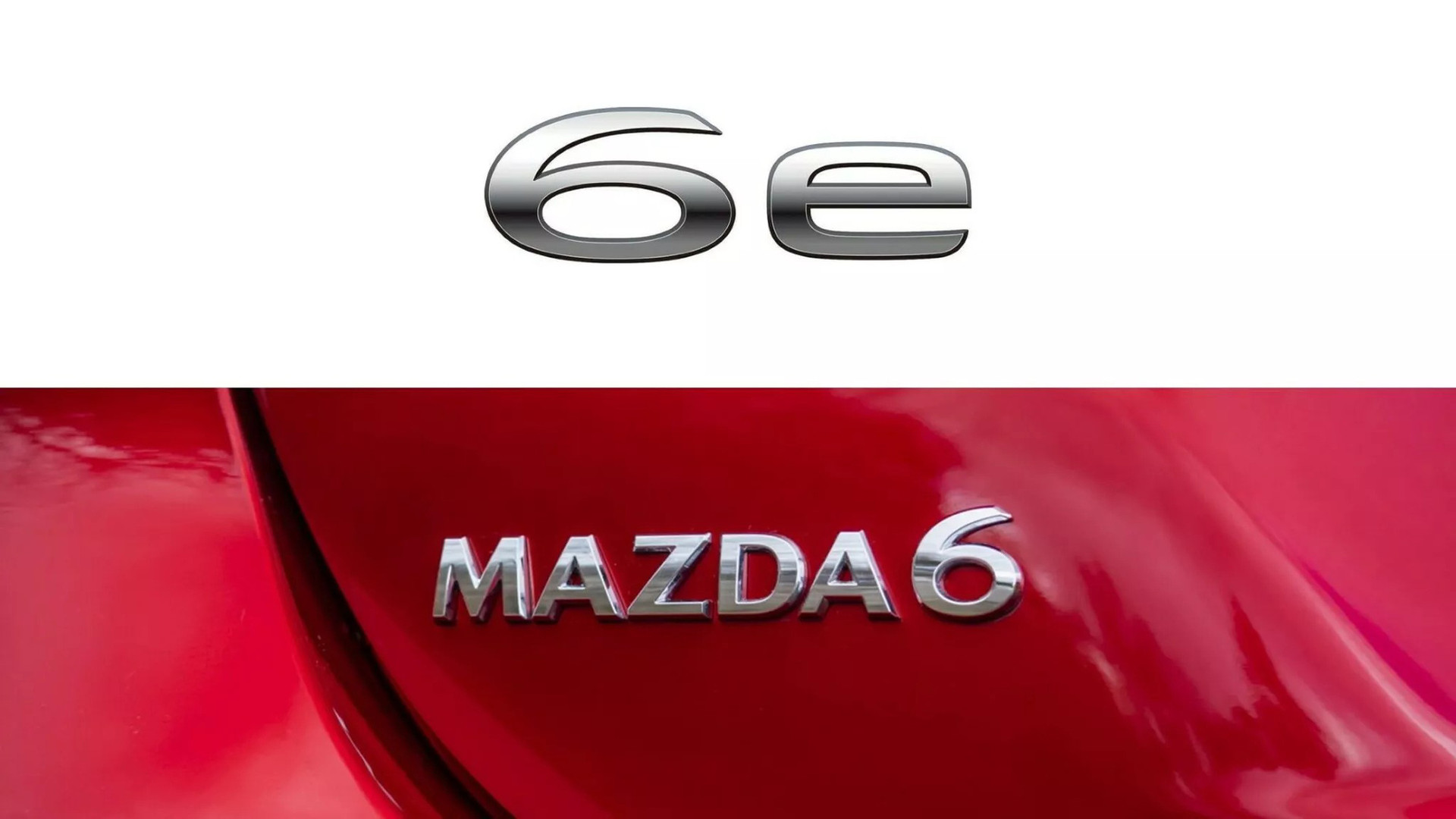 Thiết kế logo 6e được đăng ký bản quyền mới cùng logo cũ Mazda6 đang sử dụng - Ảnh: Motor1