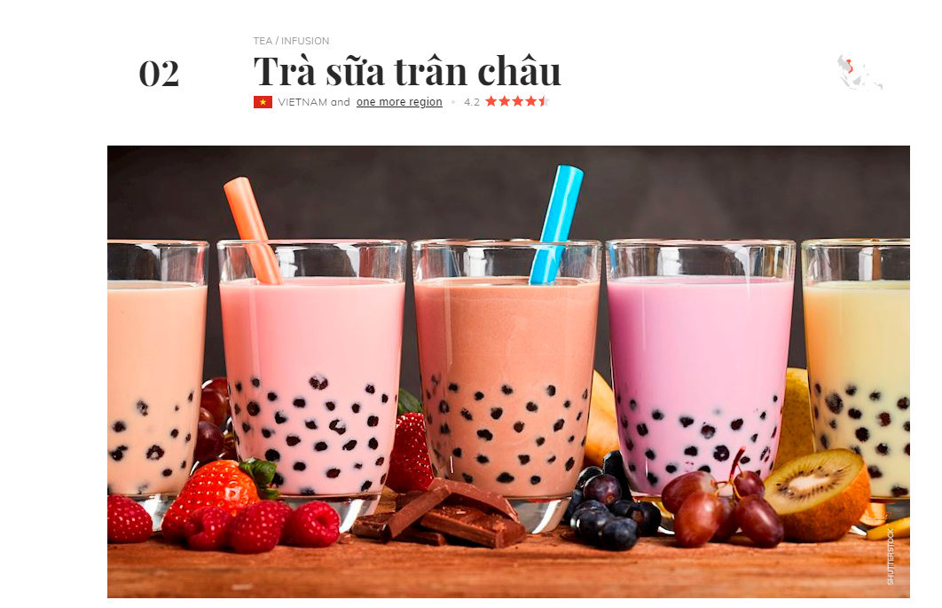 Trà sữa trân châu là thức uống được giới trẻ Việt Nam yêu thích