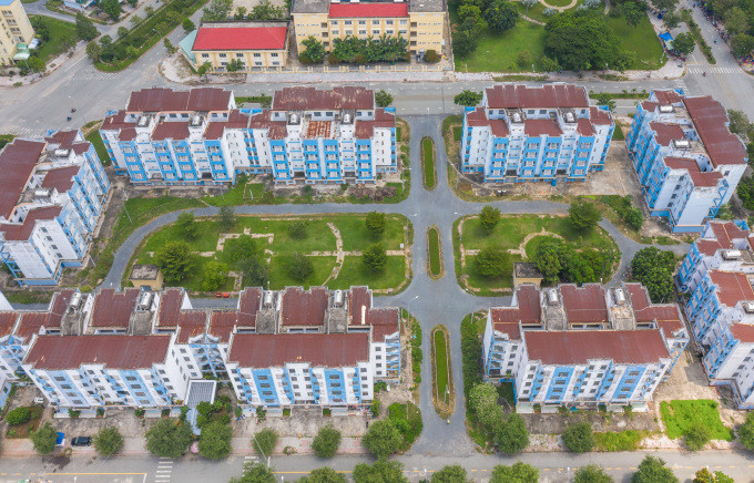 Khu tái định cư Vĩnh Lộc B, huyện Bình Chánh, TP HCM, năm 2022. Ảnh: Quỳnh Trần