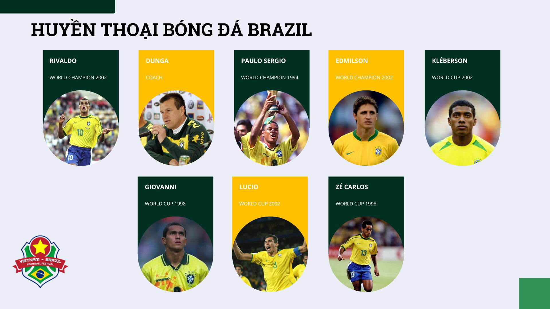 Một số danh thủ bóng đá của Brazil sẽ thi đấu trên sân Hòa Xuân, Đà Nẵng - Ảnh: BTC cung cấp