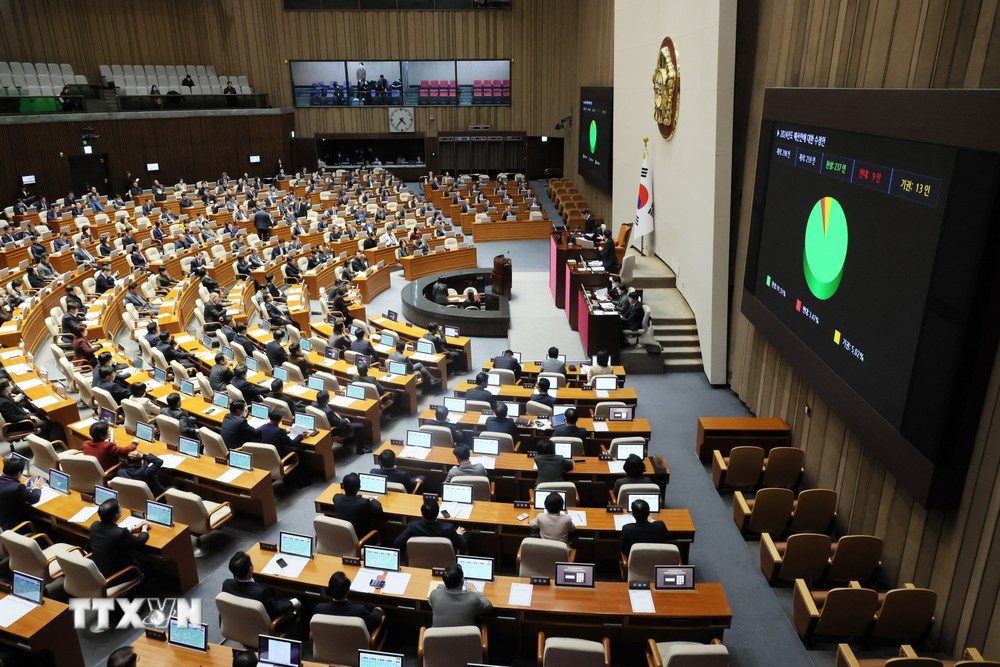 Một phiên họp Quốc hội Hàn Quốc. (Ảnh: Yonhap/TTXVN)