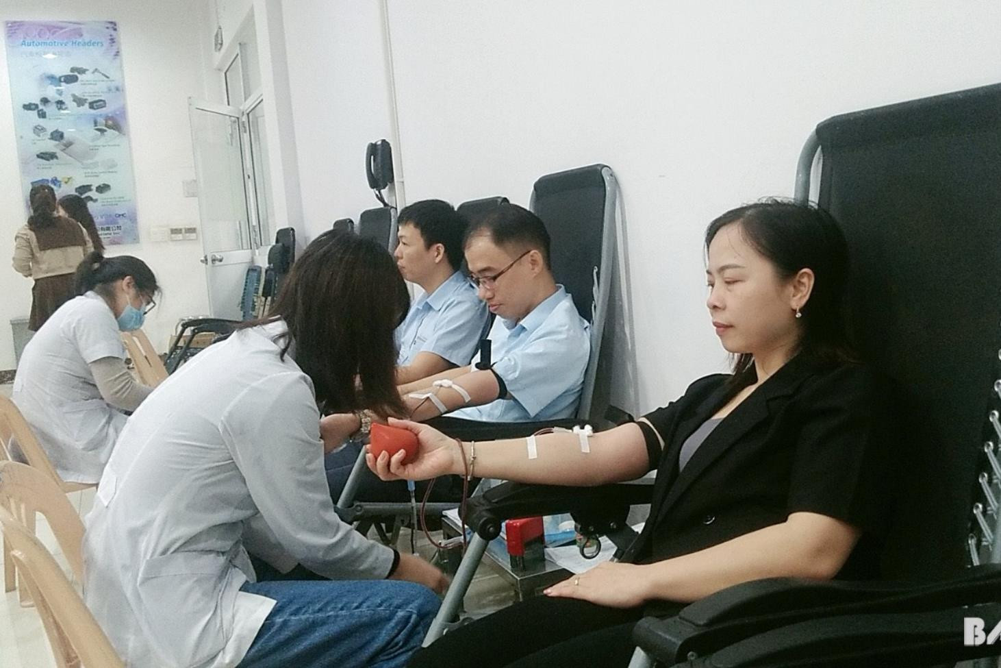 Chị Nguyễn Phương Anh trong một lần tham gia hiến máu tình nguyện vào tháng 3/2024