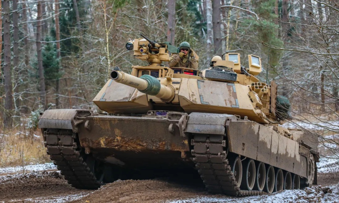 Xe tăng M1 Abrams của Mỹ tại Ba Lan tháng 11/2022. Ảnh: Quân đội Mỹ