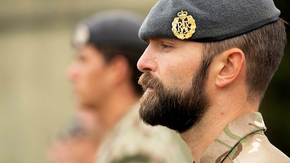 Trước đó chỉ có binh sỹ trong Không quân Hoàng gia Anh được phép để râu. (Nguồn: Bộ Quốc phòng Anh)