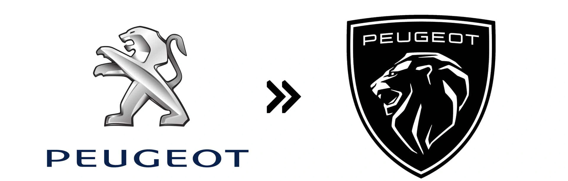 Peugeot (2021): Một trong những biểu tượng nổi bật nhất của làng xe tới từ Peugeot đã được làm lại vào đầu thập kỷ này. Hình sư tử đứng nay được thay bằng hình khiên, bên trong là đầu sư tử dữ dằn. Dòng chữ Peugeot được chuyển từ dưới lên trên biểu tượng chính - Ảnh: Motor1