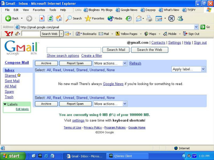 Giao diện người dùng đầu tiên của Gmail. Ảnh: Rich Demuro