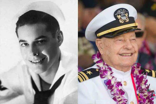 Ông Lou Conter là một sĩ quan hậu cần 20 tuổi trên chiến hạm USS Arizona vào thời điểm Nhật Bản tấn công vào Trân Châu Cảng năm 1941 - Ảnh: HẢI QUÂN MỸ