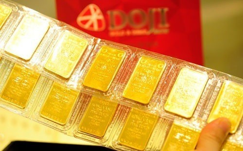 Hai thương hiệu vàng trong nước tăng mạnh, giao dịch 81,5 triệu đồng. (Ảnh: Vietnam+)