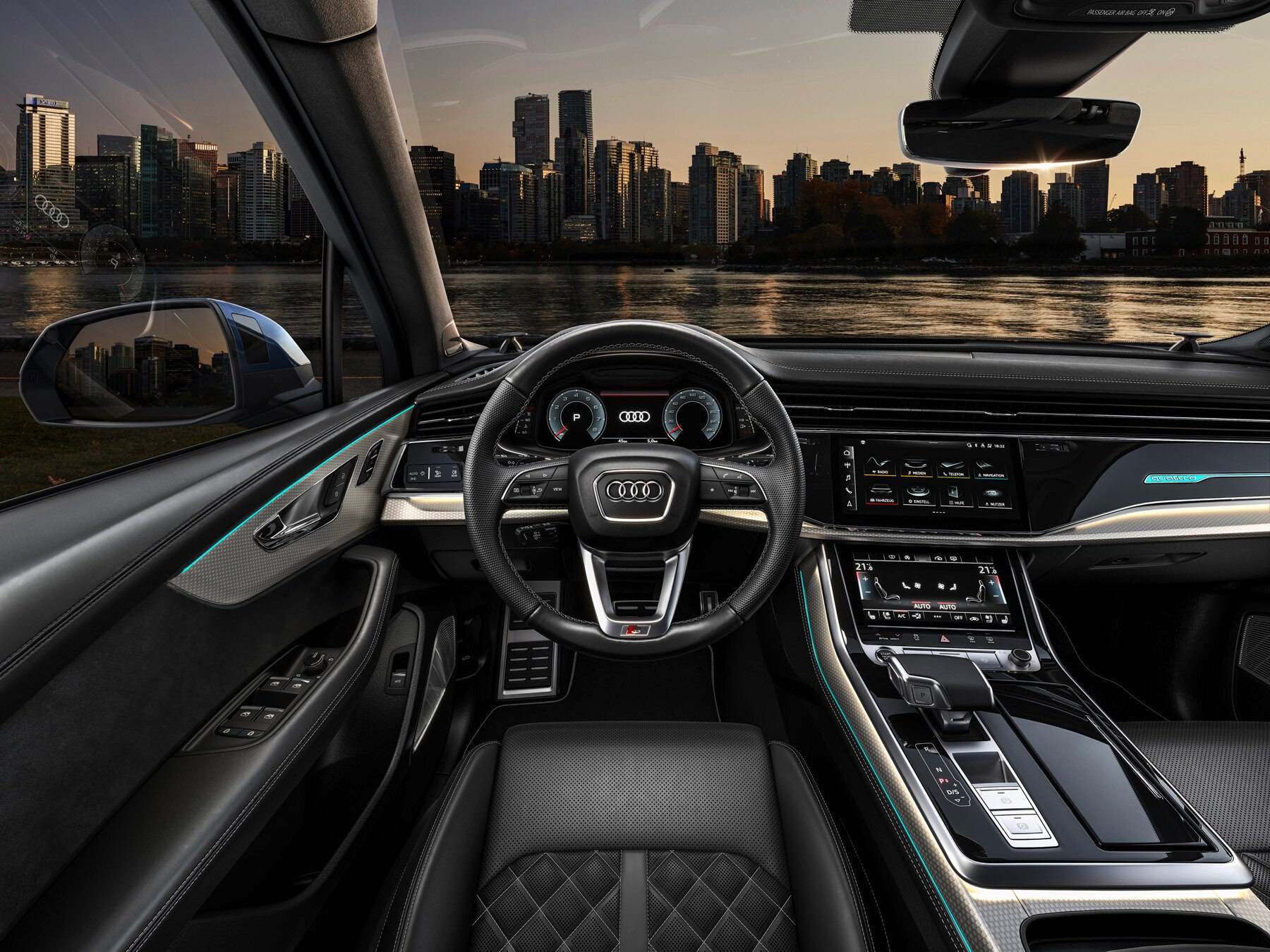 Không gian nội thất bên trong Audi Q7 hướng tới sự hiện đại và tinh giản