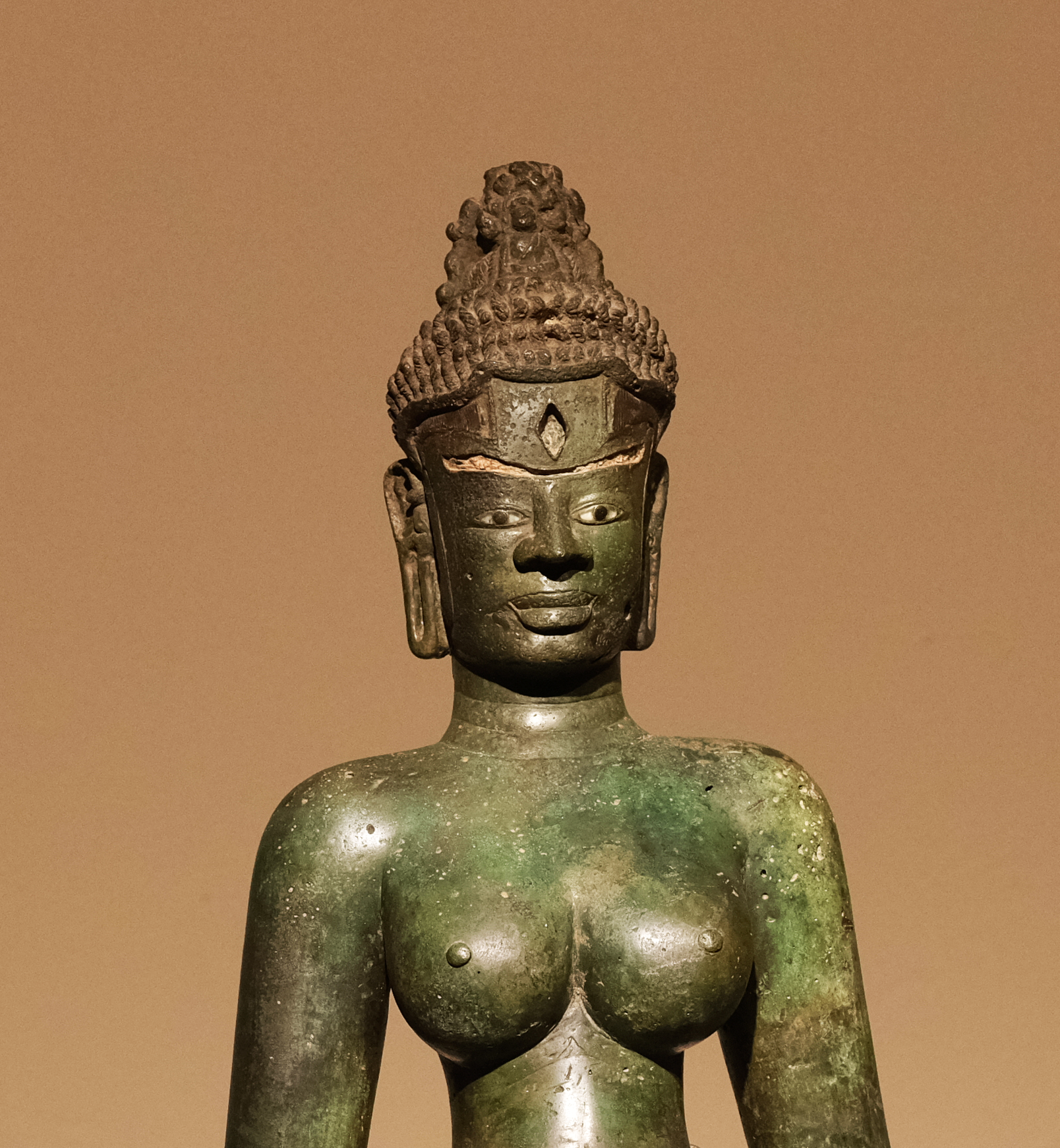 Hiện vật gốc tượng Bồ tát Tara 1.200 năm tuổi - Ảnh: LÊ TRÍ CÔNG