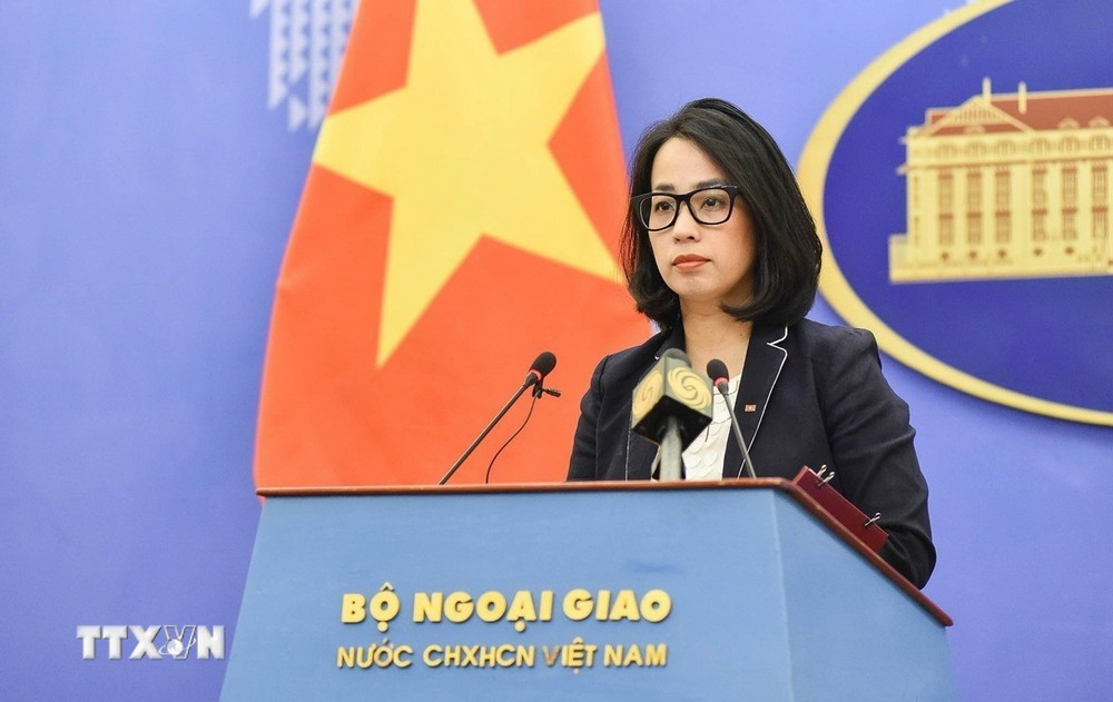 Người phát ngôn Bộ Ngoại giao Việt Nam Phạm Thu Hằng. (Ảnh: TTXVN phát)