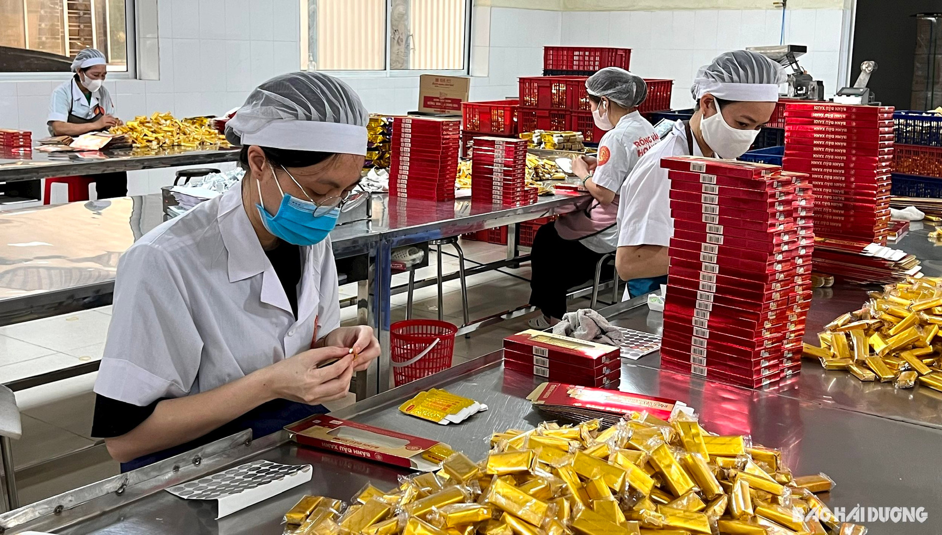 ảnh báo in: 9 sản phẩm bánh đậu xanh của Công ty CP Hoàng Giang (TP Hải Dương) được bảo hộ quyền sở hữu trí tuệ tại thị trường trong nước và Nhật Bản
