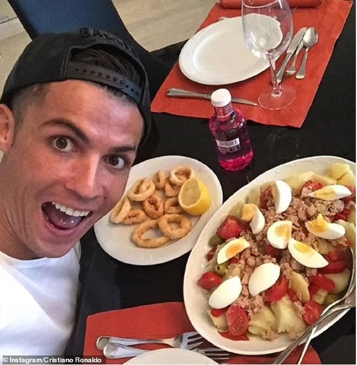 Một bữa ăn điển hình của Cristiano Ronaldo