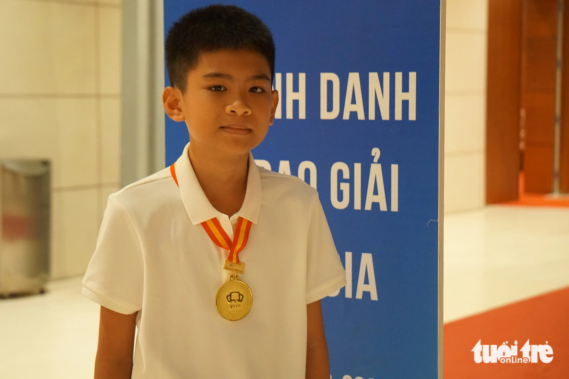 Nguyễn Bình giành giải nhì cấp quốc gia Cuộc thi Olympic tiếng Anh trên Internet khối 5 - Ảnh: T.ĐIỂU