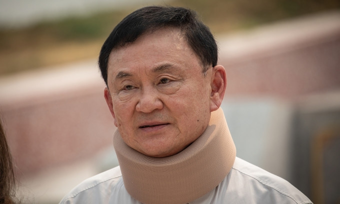 Cựu thủ tướng Thái Lan Thaksin Shinawatra tại quê nhà Chiang Mai hồi tháng 3. Ảnh: Reuters