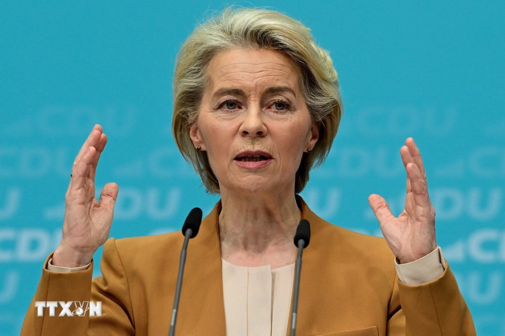 Đảng Liên minh Dân chủ Cơ đốc giáo (CDU) của Chủ tịch Ủy ban châu Âu (EC) Ursula von der Leyen là mục tiêu của một vụ tấn công mạng. (Ảnh: AFP/TTXVN)
