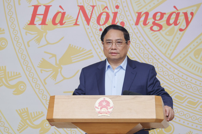 Thủ tướng Phạm Minh Chính phát biểu tại hội nghị ngày 10/6. Ảnh: VGP