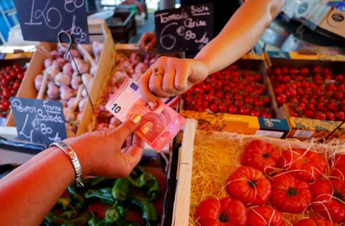 Một khách hàng đang mua sắm thực phẩm ở Châu Âu. Ảnh: Reuters