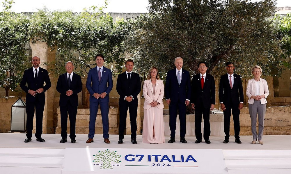 Các nhà lãnh đạo G7 chụp hình lưu niệm (Nguồn: X)