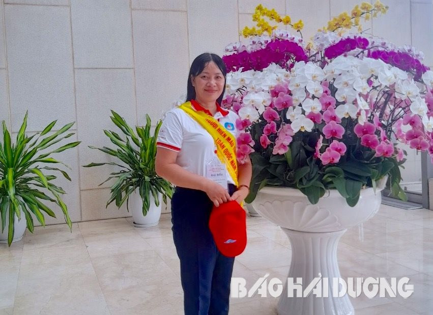 Chủ tịch Hội Chữ thập đỏ TP Hải Dương Nguyễn Thị Kim Dung đã có 43 lần tham gia hiến máu tình nguyện