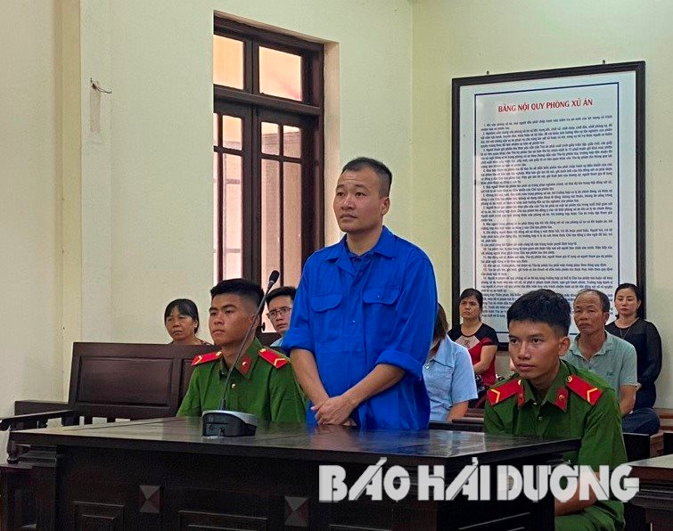Bị cáo Bùi Văn Lam tại phiên tòa