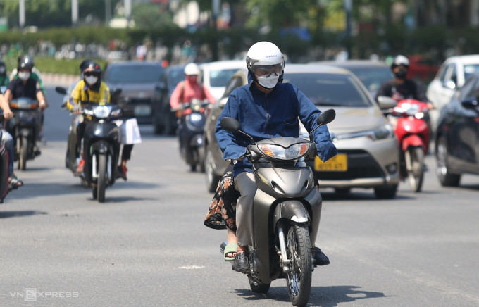 Xe máy trên đường phố Hà Nội, tháng 5/2023 .Ảnh: Gia Chính