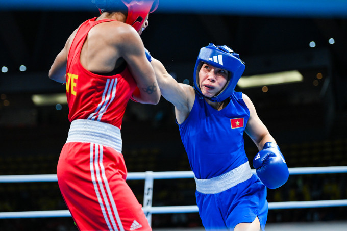 Võ sĩ Hà Thị Linh sẽ dự boxing 60 kg nữ tại Olympic 2024. Ảnh: Boxing.athlete365