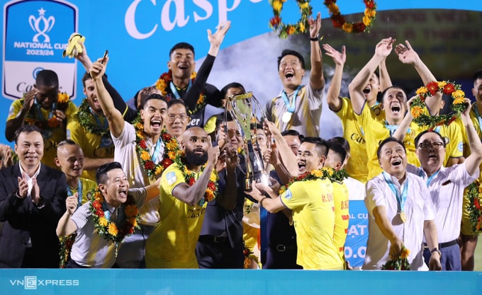 Thanh Hóa FC đánh bại Hà Nội FC để giành Cup Quốc gia mùa giải 2023-2024. Ảnh: Văn Đạt