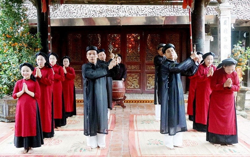 A xoan singing performance at Hung Kings Festival 2021 (Photo: VNA)