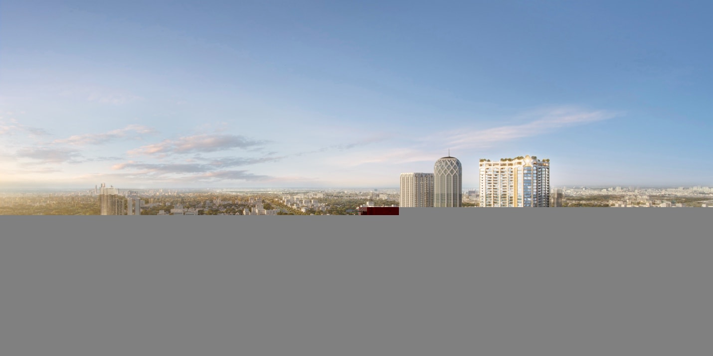 A high angle view of a cityDescription automatically generated