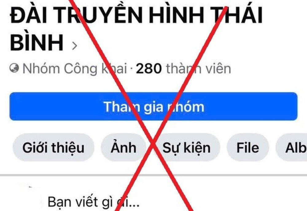 L.T.H.Y lập nhóm Facebook giả mạo “Đài Phát thanh và Truyền hình Thái Bình”.