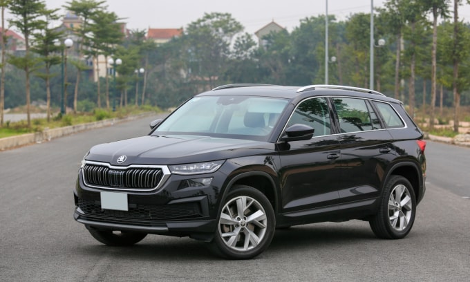 Mẫu Kodiaq lăn bánh tại Hà Nội. Ảnh: Lương Dũng