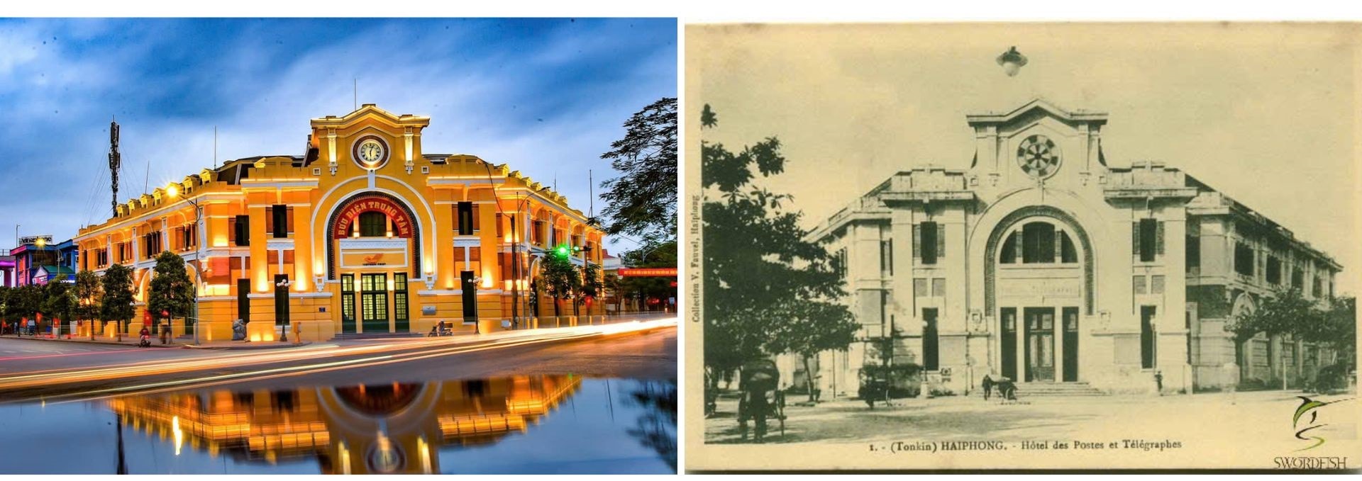 Bưu điện trung tâm Hải Phòng được xây dựng vào khoảng năm1905.