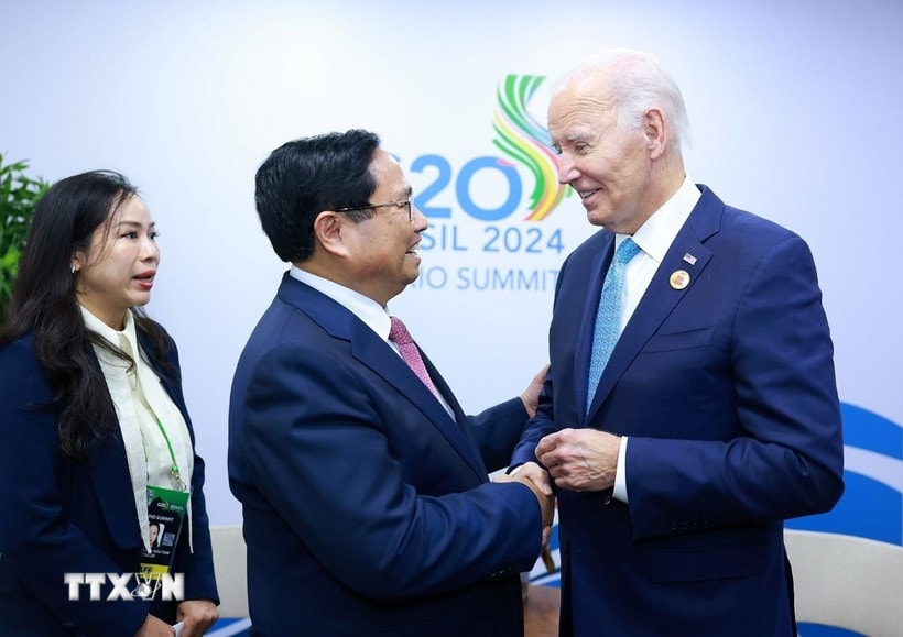 Thủ tướng Phạm Minh Chính gặp Tổng thống Hoa Kỳ Joe Biden tại Hội nghị thượng đỉnh G20