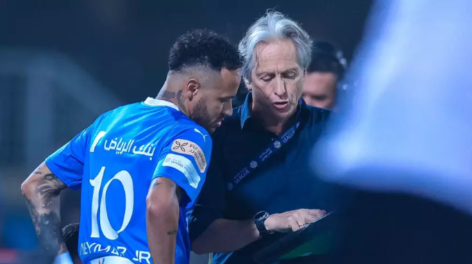 neymar và huấn luyện viên hilal