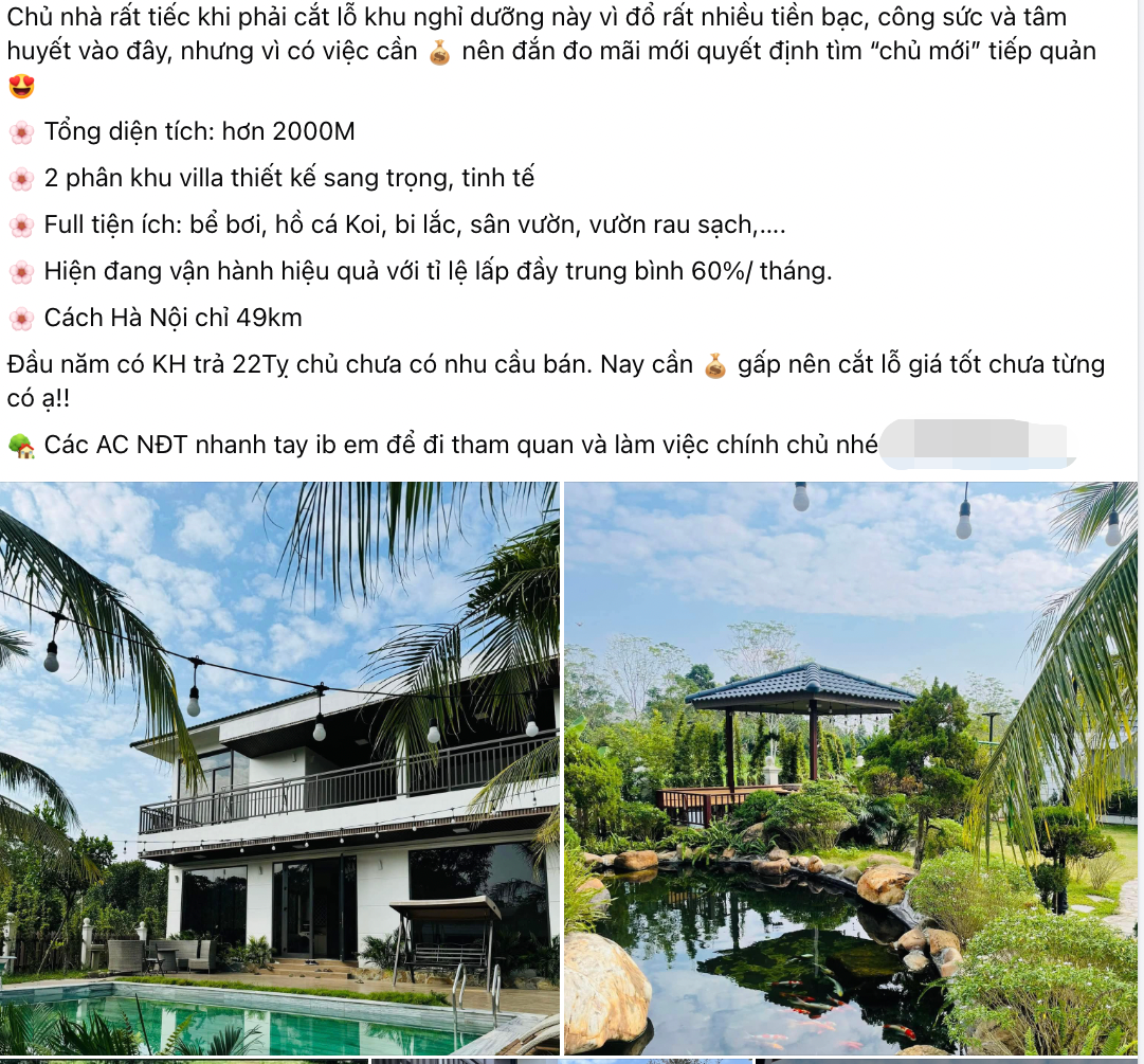 Nhiều bài rao bán homestay được đăng trên Facebook. (Ảnh chụp màn hình).