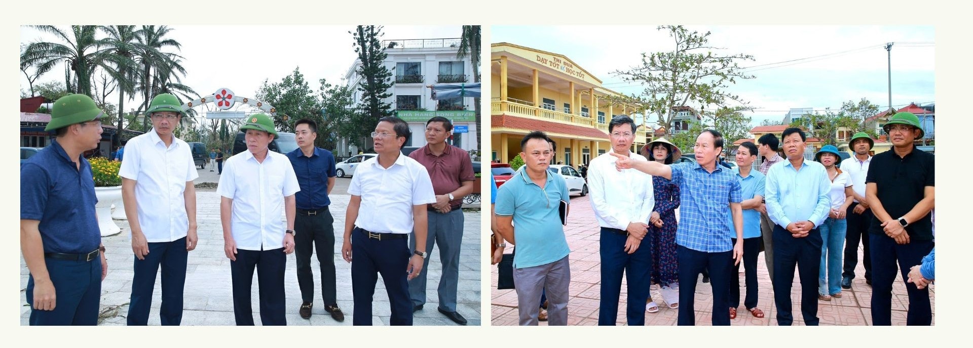 Đồngchí Lê Tiến Châu, Ủy viên Trung ương Đảng, Bí thư Thành ủy, Trưởng Đoàn đại biểuQuốc hội Hải Phòng kiểm tra, chỉ đạo công tác khắc phục hậu quả sau cơn bão số3 tại một số quận, huyện trên địa bàn thành phố.