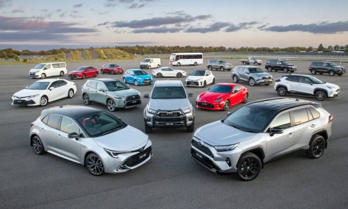 Các mẫu xe hiện nay của Toyota. Ảnh: Toyota