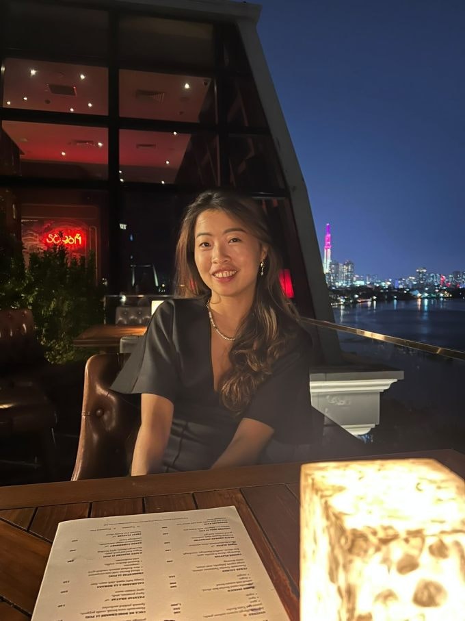 Catherine ở nhà hàng thuộc TP Thủ Đức, dịp Valentine năm 2024. Ảnh: Nhân vật cung cấp