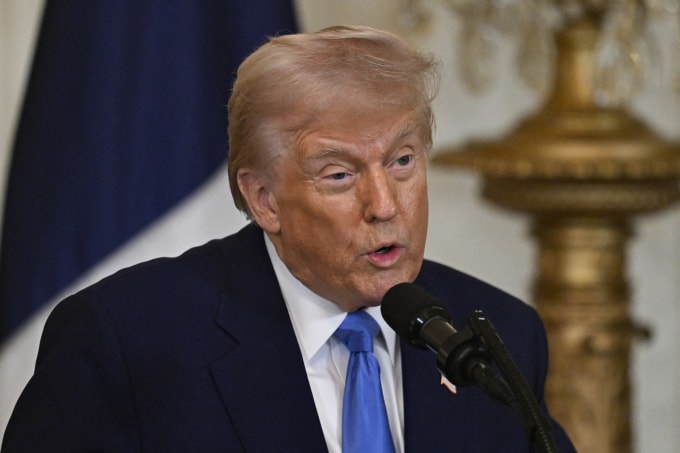 Tổng thống Donald Trump phát biểu tại Nhà Trắng ngày 24/2. Ảnh: AFP