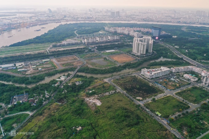 Khu đô thị Thủ Thiêm, TP Thủ Đức, tháng 3/2023. Ảnh: Quỳnh Trần