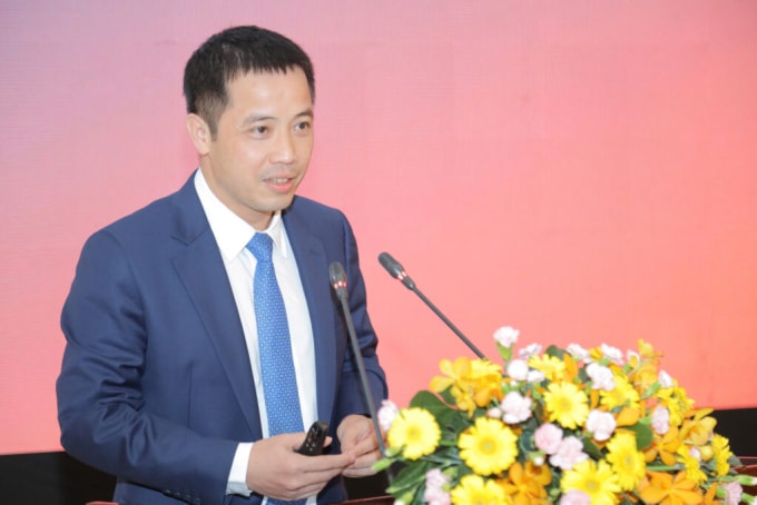 Ông Đậu Anh Tuấn, Phó tổng thư ký, Trưởng Ban Pháp chế VCCI phát biểu tại hội thảo thuộc khuôn khổ Lễ công bố Hàng Việt Nam chất lượng cao 2025 ngày 25/3. Ảnh: BSA