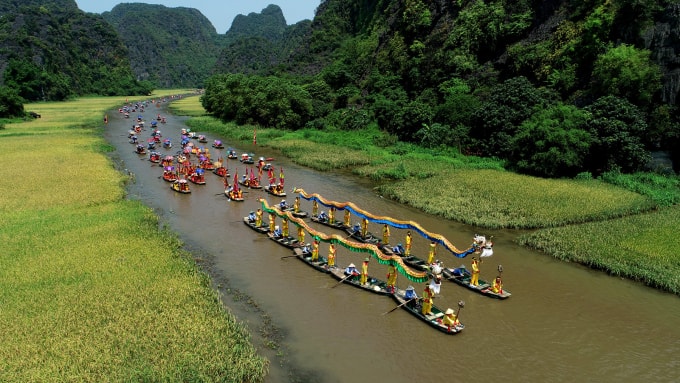 Khung cảnh lễ hội ở Ninh Bình. Ảnh: Giang Huy