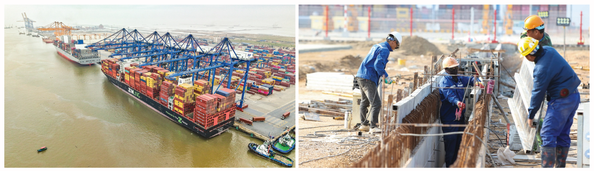 Khẩn trương thi công các bến 3, 4, 5, 6 Cảng cửa ngõ quốc tếHải Phòng tại Lạch Huyện.
