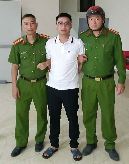 Khánh bị bắt vào tối nay. Ảnh: Công an cung cấp