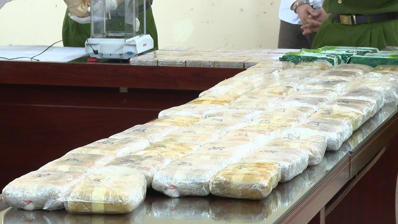 Số ma tuý bị thu giữ.