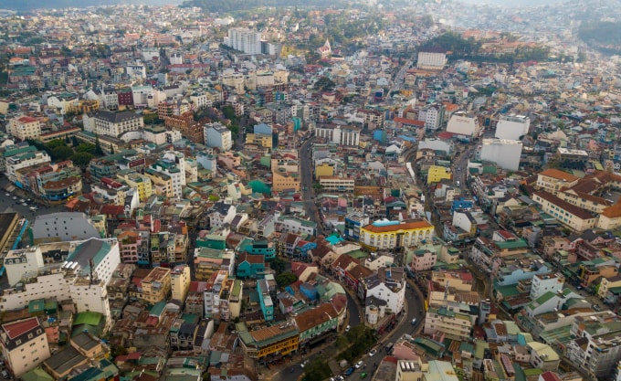 Khu trung tâm thành phố Đà Lạt, năm 2019. Ảnh: Như Quỳnh