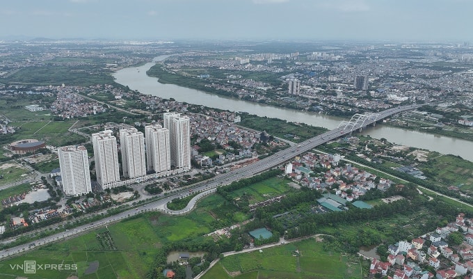 Khu vực cầu Đông Trù kết nối huyện Đông Anh với quận Long Biên, Hà Nội